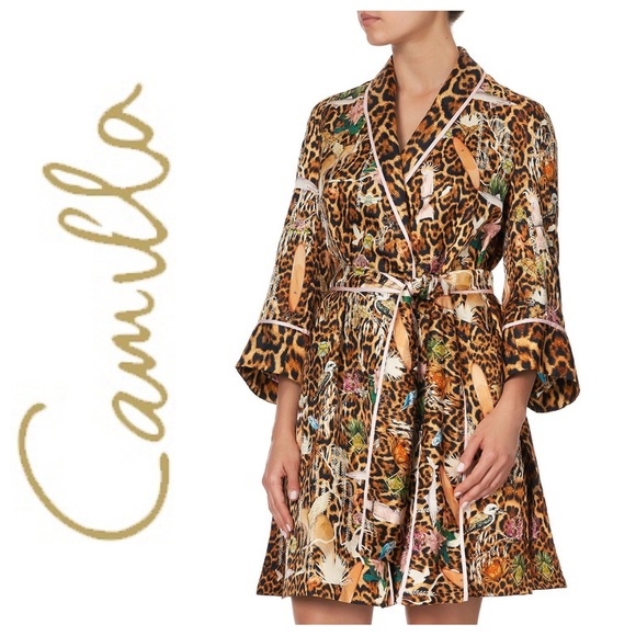 Camilla Fauna Electro Roll Collar Pajama Jacket NWOT XS S - Picture 1 of 14